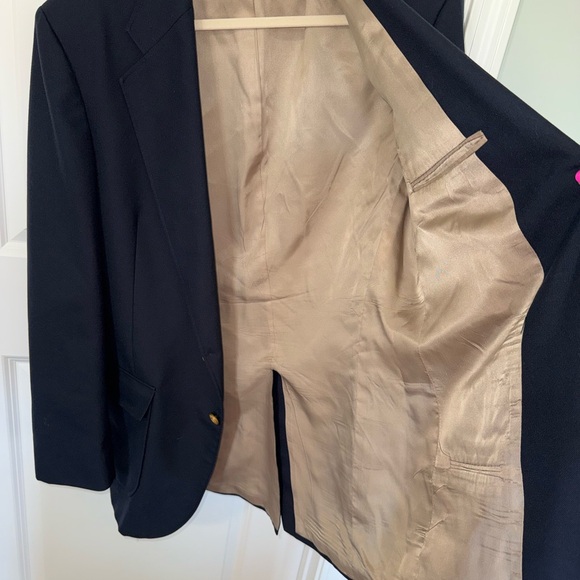Savile Row Men's Navy Blue Blazer with Gold Buttons size 40L - Picture 16 of 16